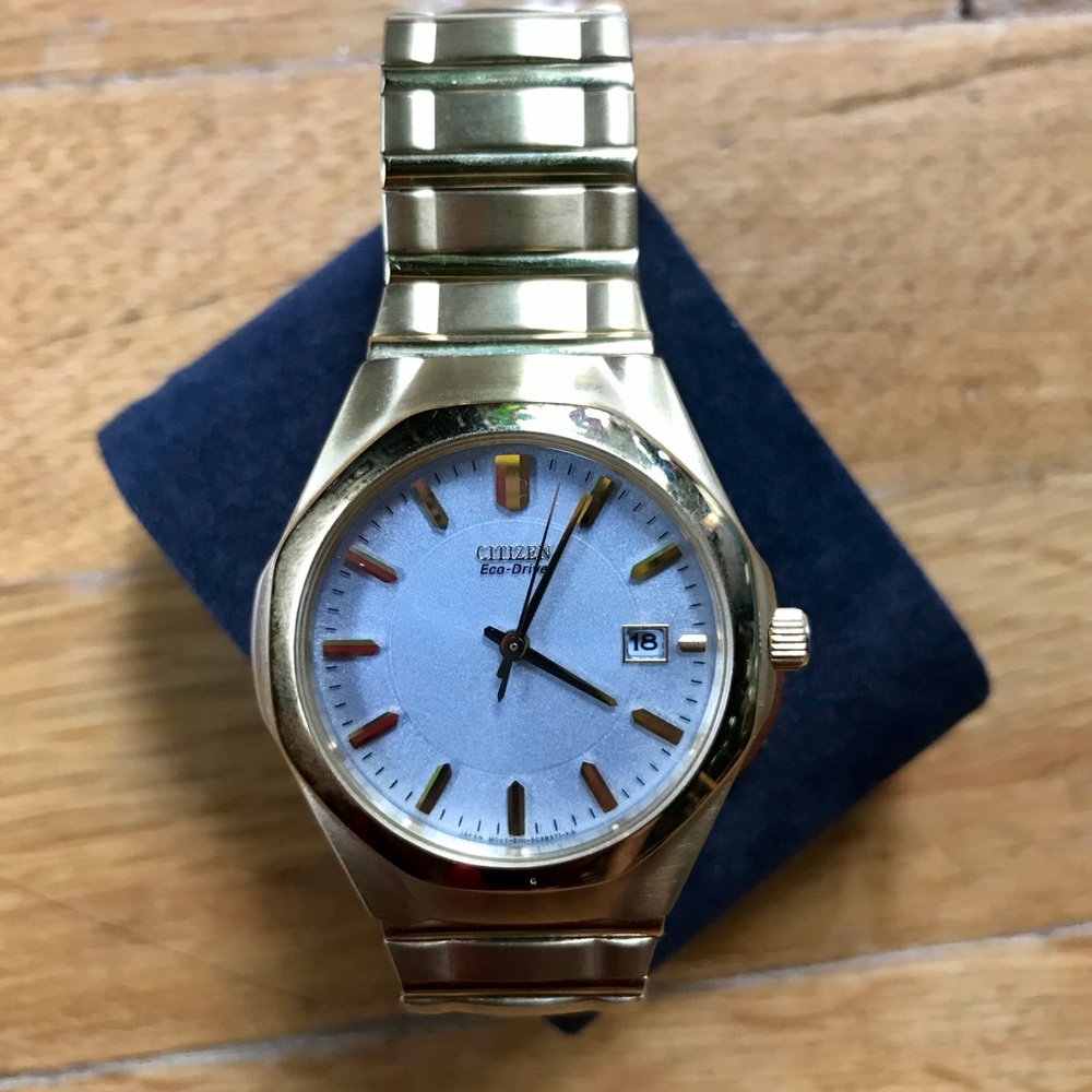 Citizen Eco-Drive gold tone watch